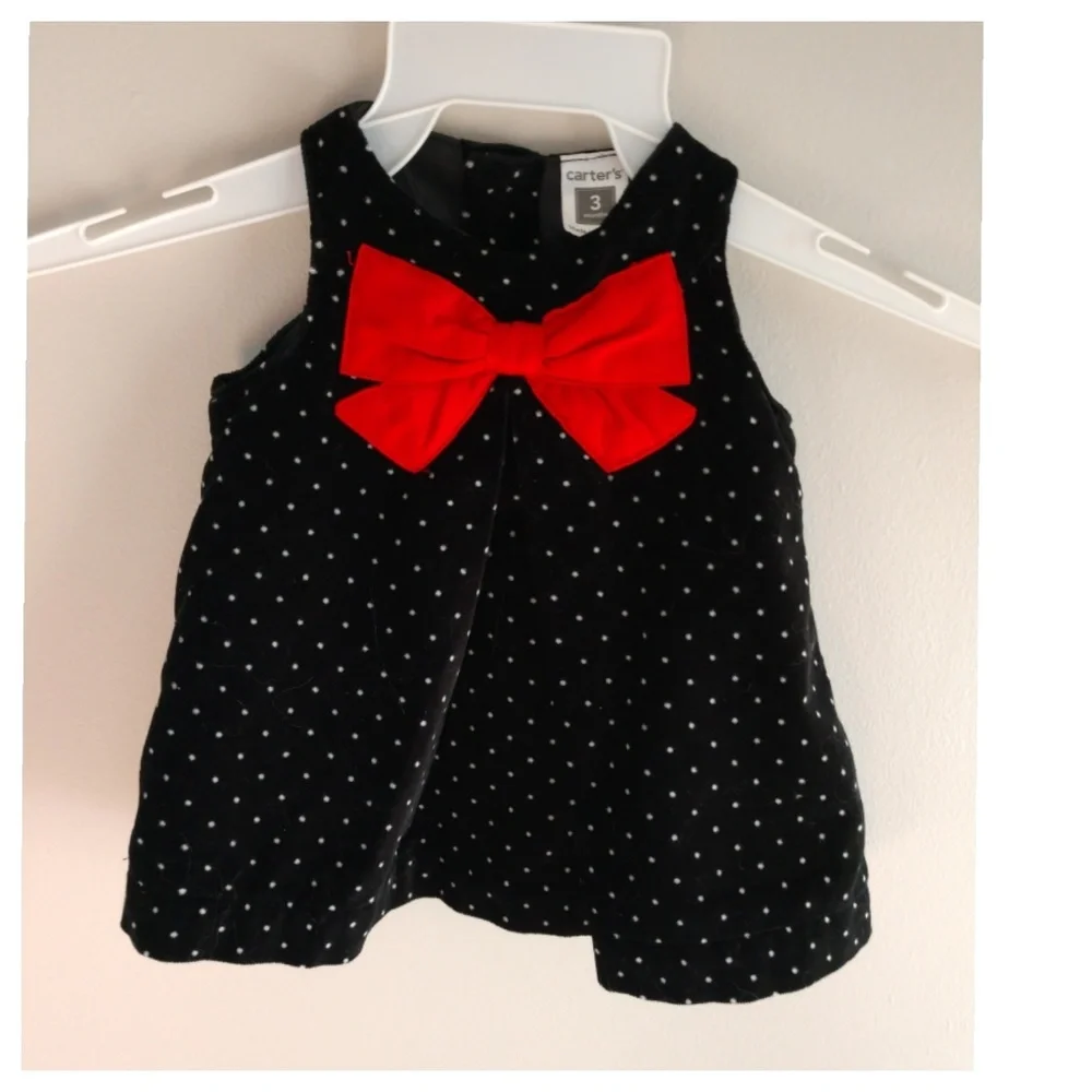 Red Bow Polka Dot Dress